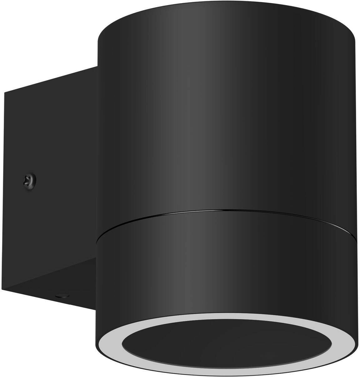 ledscom.de BIDO wall light for outdoor use, aluminum black matt downlight + LED lamp white 3-stage dimming 644lm Lámparas de exterior