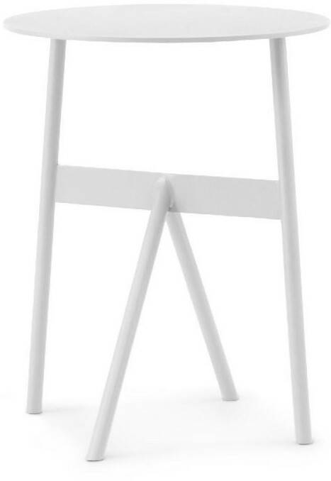 Muebles de diseño Normann Copenhagen Stock table - White - 46xØ37 cm