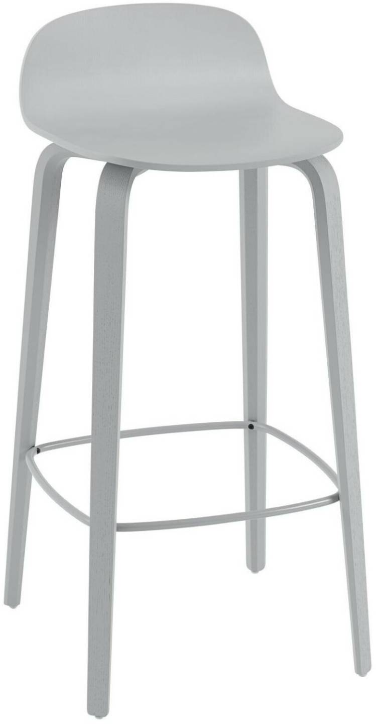 Muebles de diseño Muuto Visu bar stool 75cm gray lacquered 42.7 42.3cm gray 42.7 42.3cm