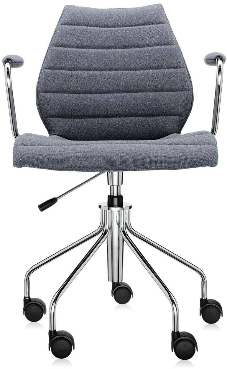 Kartell Maui Soft Trevira swivel armchair with armrestsgrey Kartell Maui Soft Trevira swivel armchair with armrests