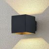 Lindby LED outdoor wall light Esani, anthracite, aluminum Lámparas de exterior