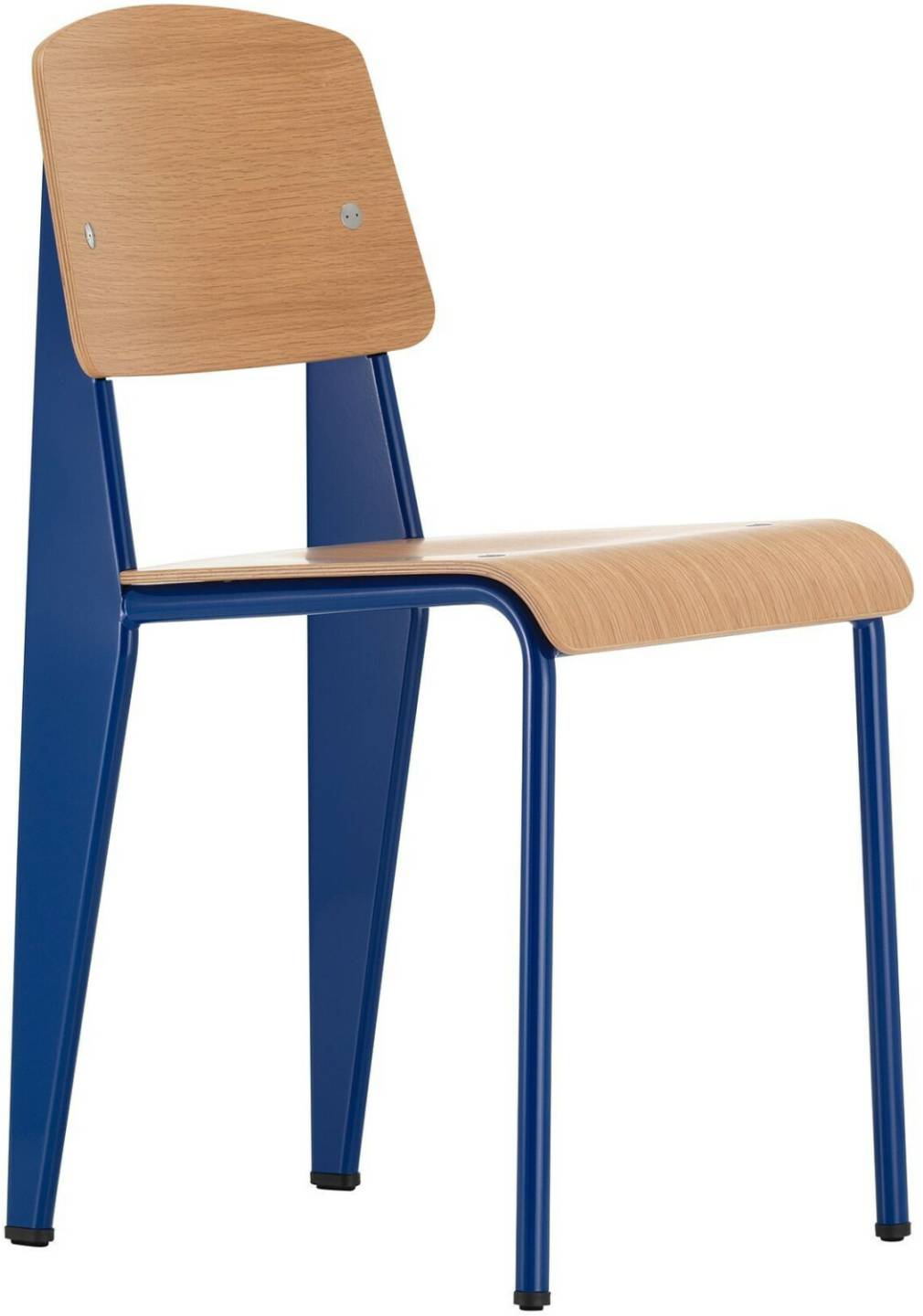 Vitra Standard chair in natural oak, powder-coated bleu marcoule natural oak Muebles de diseño