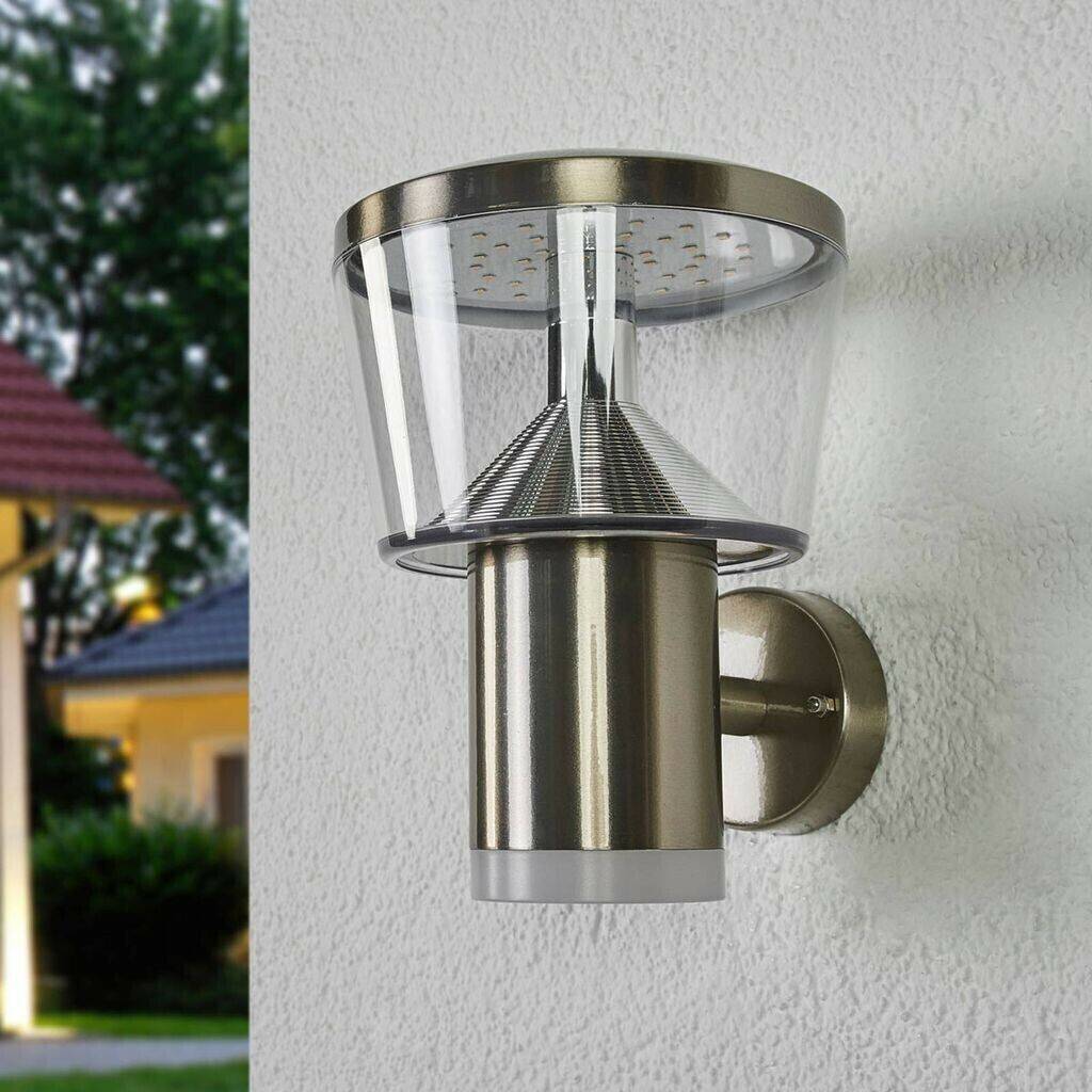 Lindby Stainless steel LED outdoor wall lamp Antje Lámparas de exterior