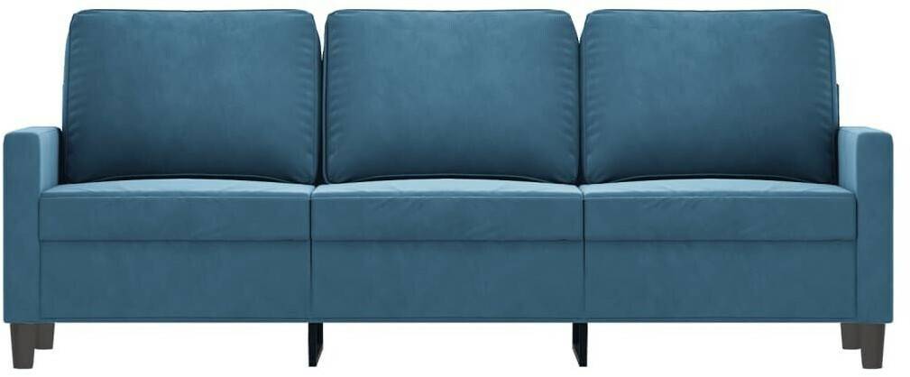 vidaXL 3-seater sofa 198x77x80 cm velvetblue Sofás