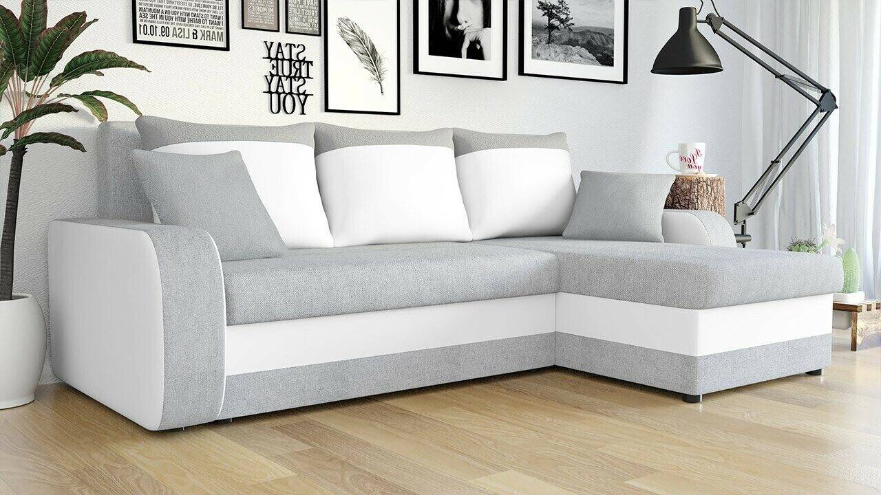 Mirjan24 Kris Lux Cord Corner Couch 238x147x80 cmEnzo 162 + Rain 01 Sofás