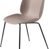 Muebles de diseño Gubi Beetle dining chair 56x87x58 cm unupholstered matt black/light pink