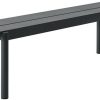 Muuto Linear Steel Bench black metal (31042) (706) 170 cm Muebles de diseño