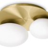 IDEAL LUX LED ceiling light NINFEA 2xLED/9W/230V gold Lámparas