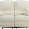 Sofás Kauf-Unique 2-seater relax sofa electric - leather - ivory - MARCIS