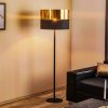 TK Lighting Hilton floor lamp, black/gold Lámparas