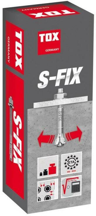 TOX S-Fix Plus M10x120/40+53 (4210123) Tacos de fijación