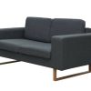 Sofás vidaXL 2-seater sofa fabric dark gray (243186)