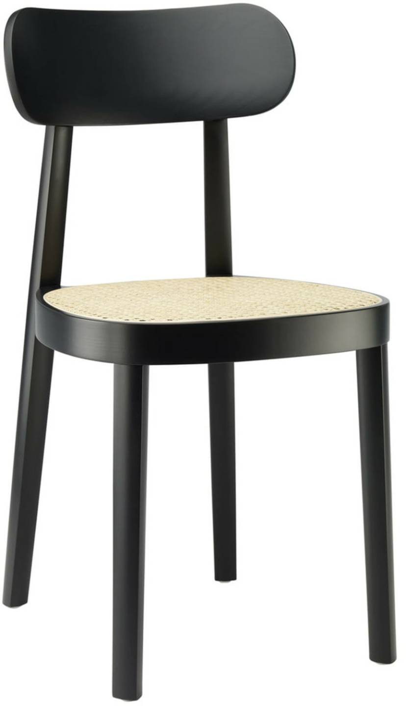 Thonet Stool 118 CaneworkBlack Thonet Stool 118 Canework