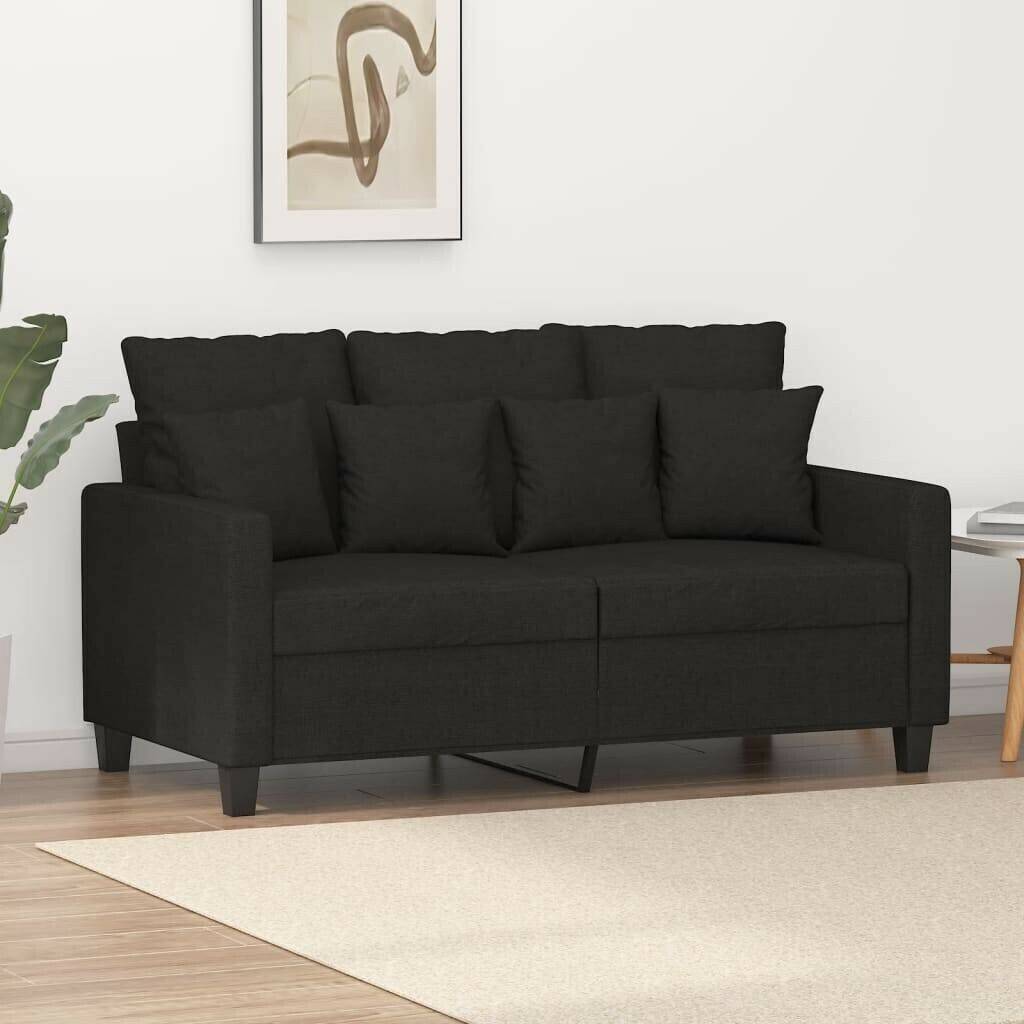 vidaXL 2-seater sofa black 120 cm fabric (359263) Sofás