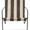 ferm LIVING Desert lounge chair frame black off-white/chocolate/powder-coated 63x77.5x66.2cm (1104269105) Muebles de diseño