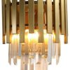 Aspen metal wall light, gold-ed glass crystals Ø25 cm Lámparas