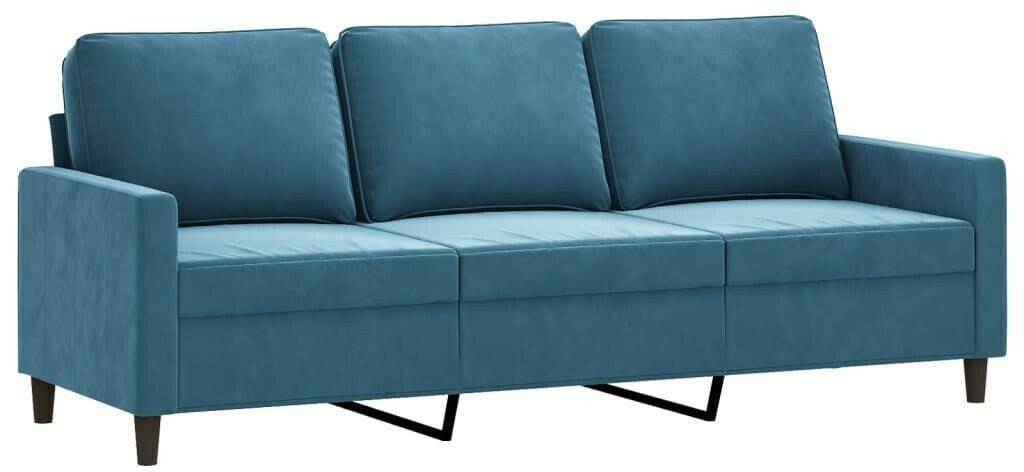 vidaXL 3-seater sofa 198x77x80 cm velvetblue Sofás