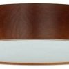 Licht-Erlebnisse Ceiling lamp living room hallway wood glass round Ø47cm flat E27 - rustic wood Lámparas