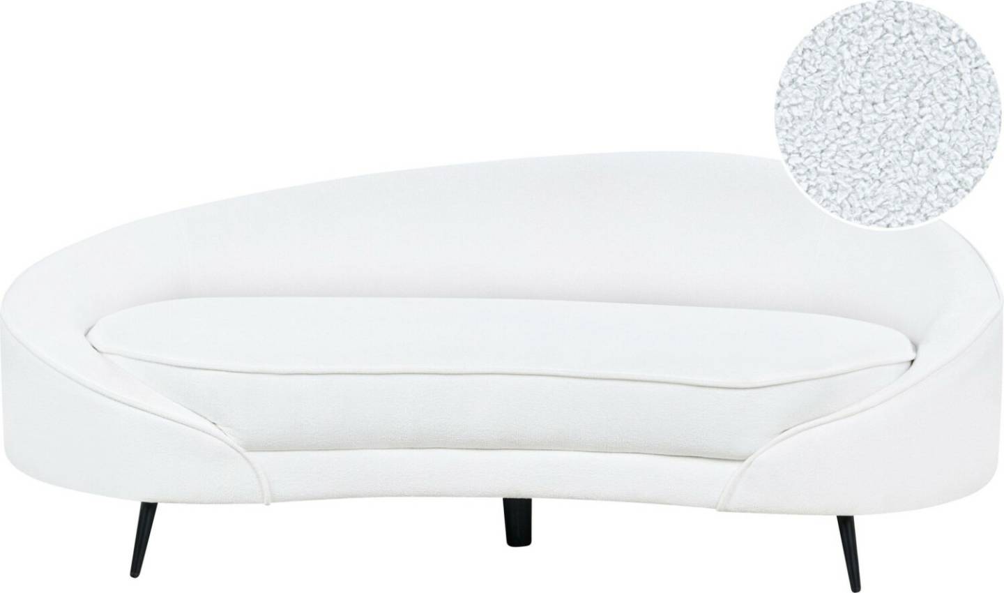 Beliani Savar 3-seater sofa white velvet Sofás