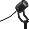 Lindby LED outdoor spotlight Maris with ground spike, IP65, black Lámparas de exterior