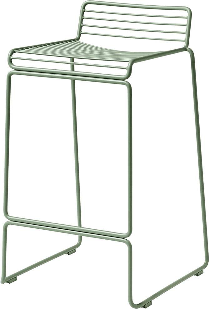 HAY Hee Bar Stool green metal autumn green (AA599-A223) (216) seat height 65 cm Muebles de diseño