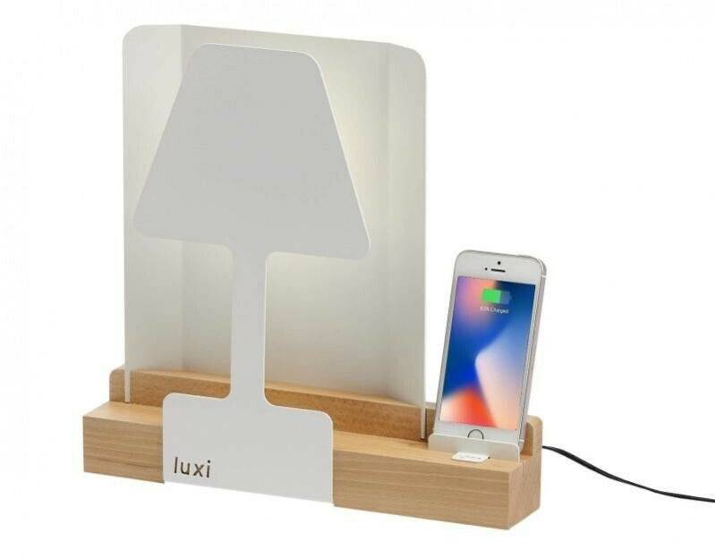 Aluminor LED table lamp Luxi with integrated charging station Lámparas