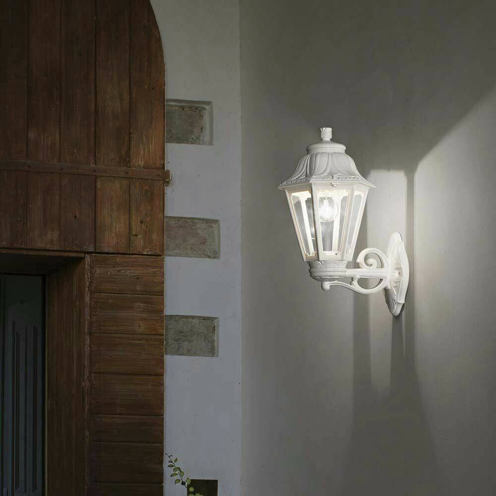 Lámparas de exterior IDEAL LUX DAFNE wall light E27 ⌀220mm dimmable white IP55 120423