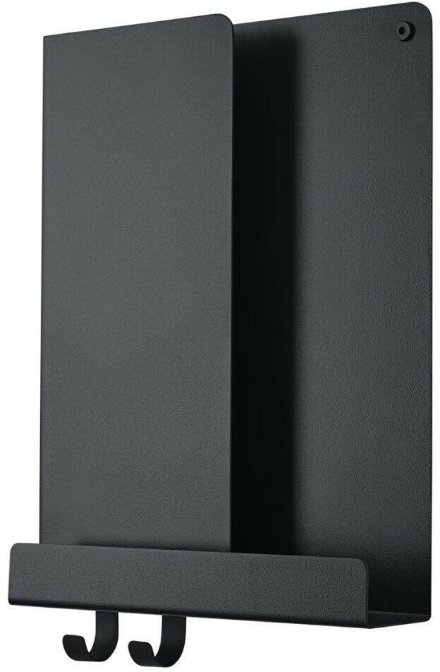 Muebles de diseño Muuto Folded shelves, 29.5 x 40 cm black