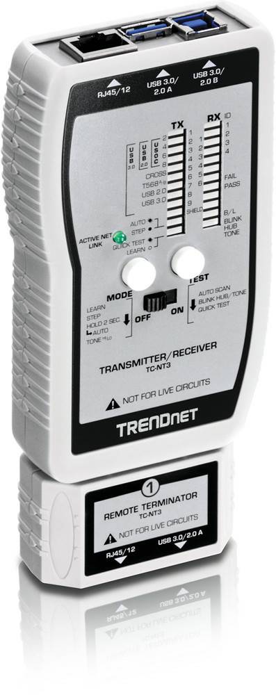 Aparatos de medición TRENDnet TC-NT3 Probador de cables VDV y USB