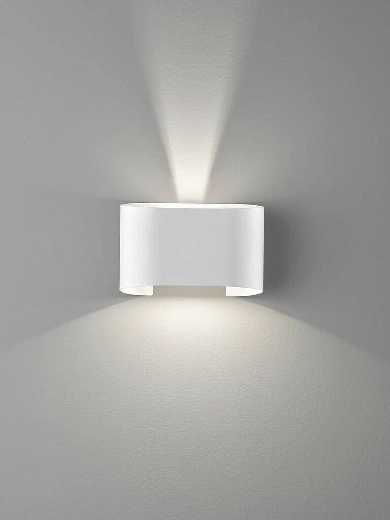 Lámparas de exterior Fischer & Honsel Wall LED wall light, double-headed, round, white