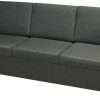 Sofás vidaXL 3-seater sofa fabric dark gray (243584)