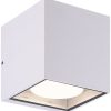 PRIOS Tetje outdoor wall light white square 11.5 cm Lámparas de exterior