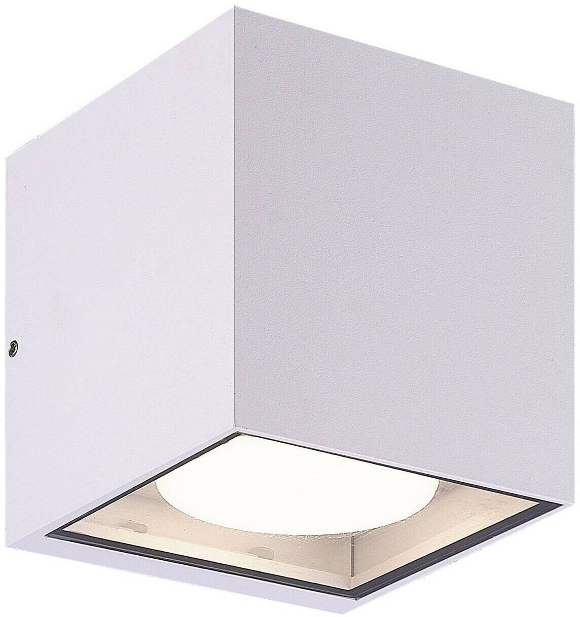 PRIOS Tetje outdoor wall light white square 11.5 cm Lámparas de exterior