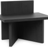 ferm LIVING Oblique Stool gebeizt 40x33x29 cm Schwarz Muebles de diseño