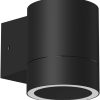 Lámparas de exterior ledscom.de BIDO wall light for outdoor use, aluminum, matt black, downlight incl. GX53 LED lamp, 1212lm white