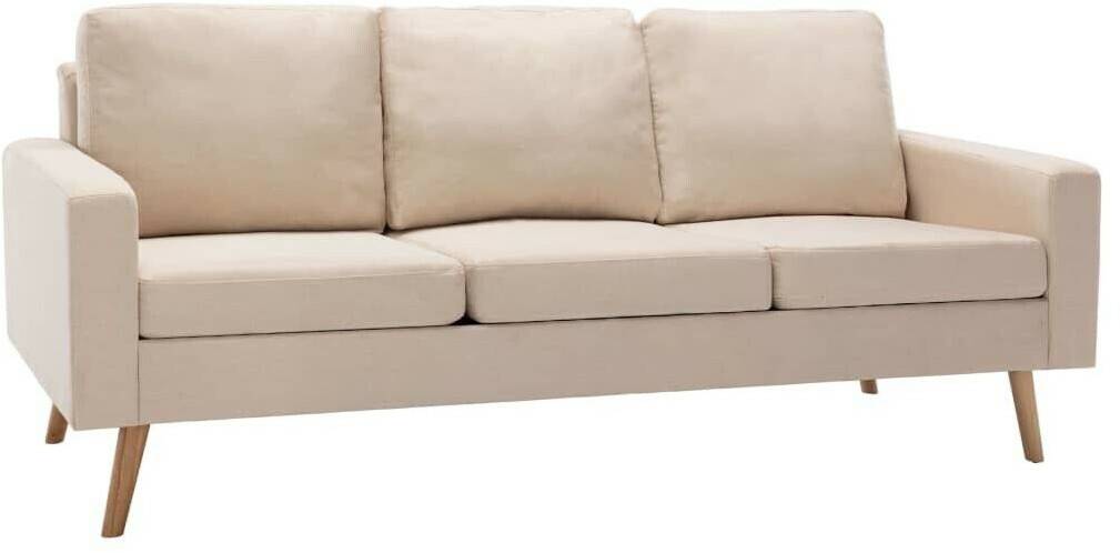 vidaXL 3-seater sofa cream fabric (288716) Sofás