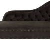 Sofás Beliani Nimes Chaise Longue Dark Brown Velvet