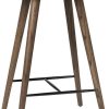 mater design Bar stool oak 69cm dark black oak 45x69x36cm Muebles de diseño