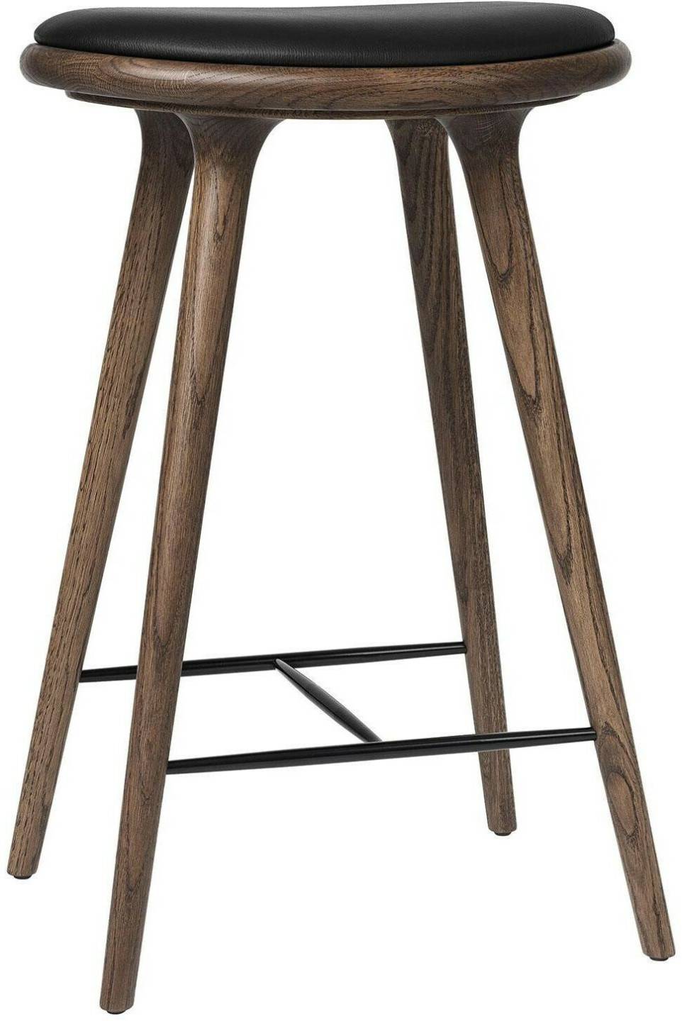 mater design Bar stool oak 69cm dark black oak 45x69x36cm Muebles de diseño