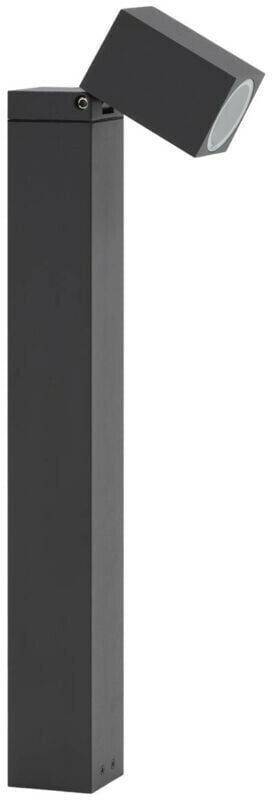 Lindby Pedestal lamp Othil, 50 cm high, gray, aluminum Lámparas de exterior