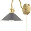 Wall light Hadano in brass shade antique pewter Lámparas