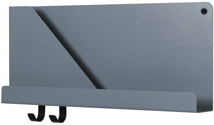 Muebles de diseño Muuto Folded shelves, 29.5 x 40 cm black