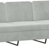 Sofás vidaXL 3-seater sofa 198 x 77 x 80 velvetlight grey