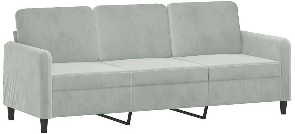 Sofás vidaXL 3-seater sofa 198 x 77 x 80 velvetlight grey