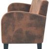 vidaXL 3-seater sofa faux leather suede look brown (245586) Sofás