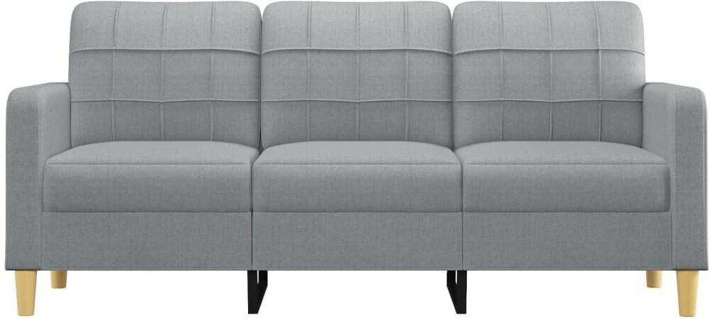 vidaXL 3-seater sofa light gray 180 cm fabric (359099) Sofás