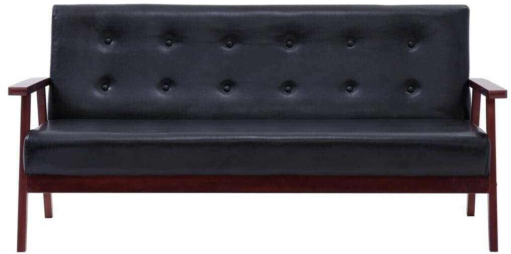 vidaXL 3-seater sofa black faux leather (248643) Sofás