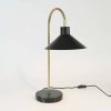 Lámparas Holländer Oktavia table lamp, black/gold, height 58 cm, marble