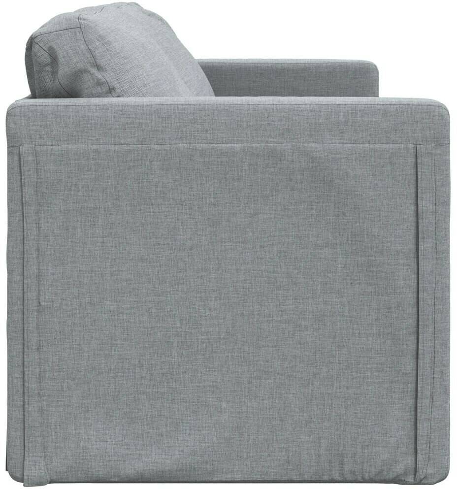 vidaXL Floor sofa with sleeping function 112x174x55 cm Fabriclight grey Sofás