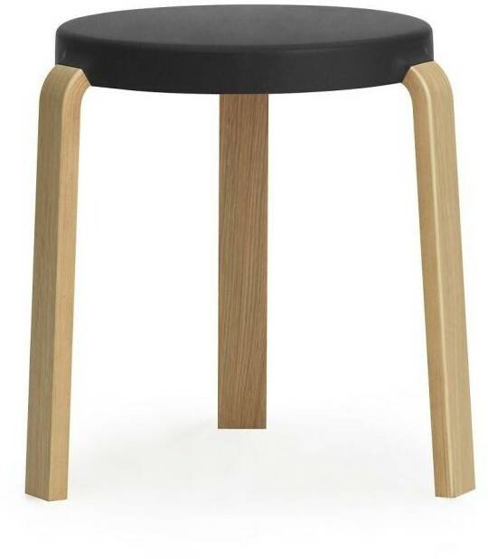 Muebles de diseño Normann Copenhagen Tap Stool Oak - black - 43xØ35 cm